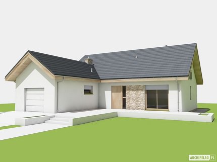 Wizualizacja projektu domu Simon (mały) G1