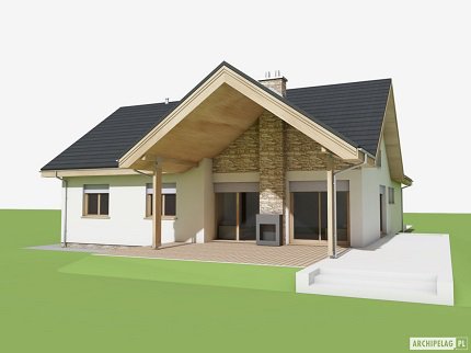 Wizualizacja projektu domu Simon (mały) G1