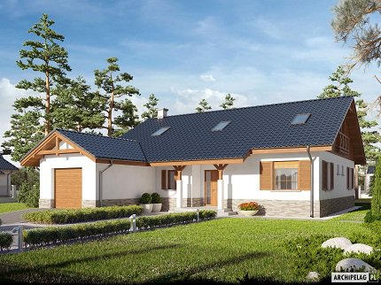 Wizualizacja projektu domu Rózia G1 ENERGO PLUS