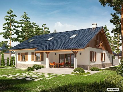 Wizualizacja projektu domu Rózia G1 ENERGO PLUS