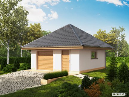 Wizualizacja projektu garażu G37