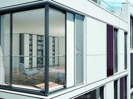 Proaktywna fasada Schüco 2° System, złożona  z mobilnych powłok adaptacyjnych (fot. Schüco)