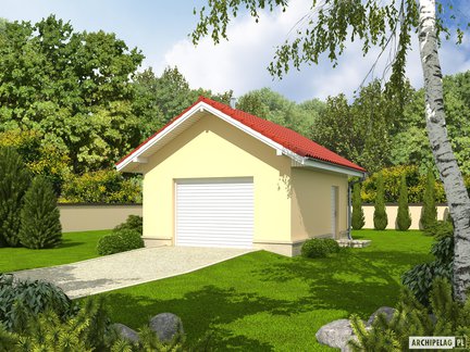 Wizualizacja projektu garażu G17