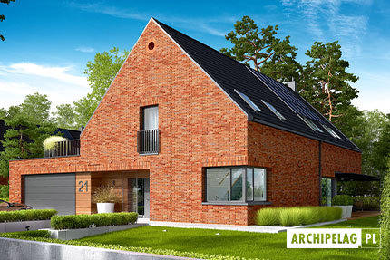 Wizualizacja projektu domu Teodor G2 (wersja A)