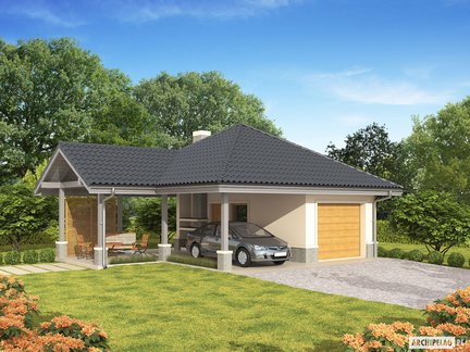 Wizualizacja projektu garażu G25 w.II